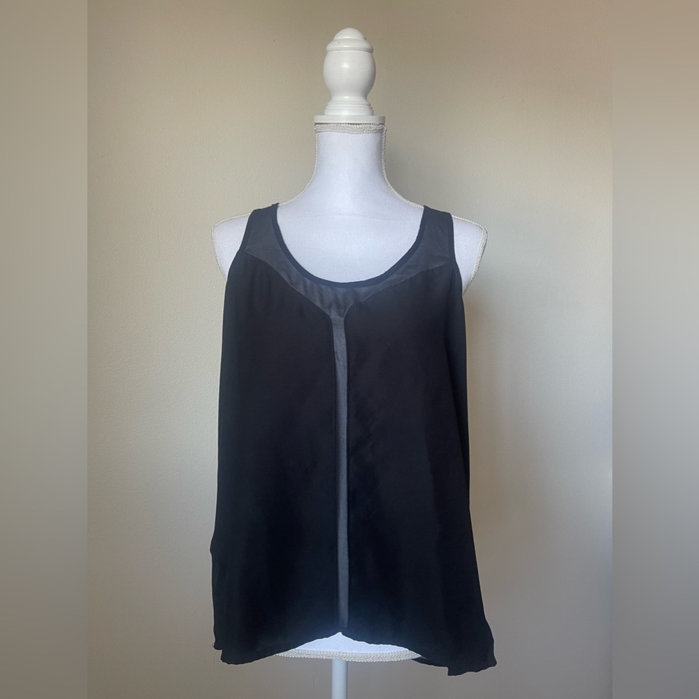Silence + Noise Sheer Black Tank Top